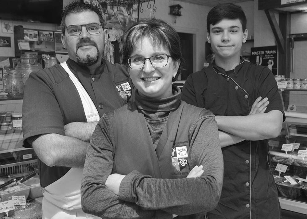 Photo des propriétaires de la boucherie Martin